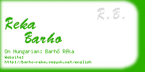 reka barho business card